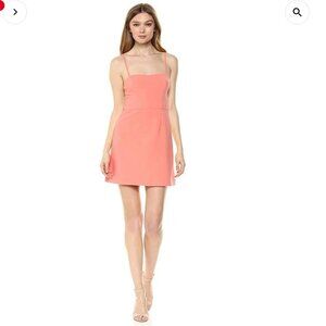 French Connection Whisper Light Sweet Heart Dress 6 coral peach